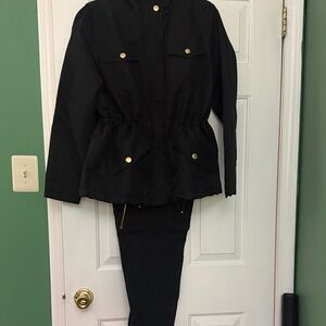 Ralph Lauren pants suit. Jacket with Gold Buttons and matching black pants.